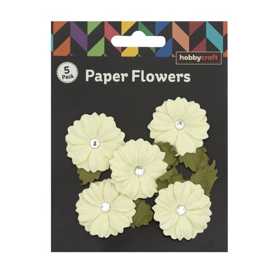 Handmade Ivory Pearl Joy Flowers 5 Pack image number 4