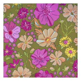 Floral Delight Viscose Fabric by the Metre