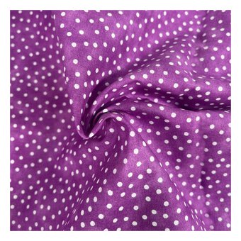 Lilac Spotty Cotton Textured Blender Fabric by the Metre