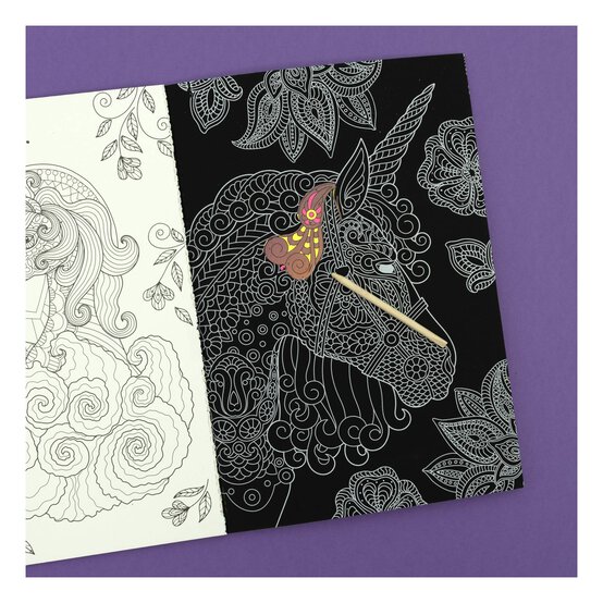 Neon Unicorns Scratch Art Creations Book image number 2