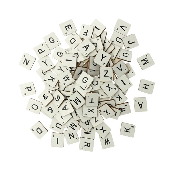 Black on White Letter Tiles 114 Pack image number 1