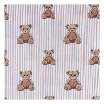 Toybox Treasures Vintage Teddy Cotton Fabric by the Metre