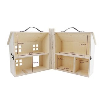 Wooden Dollhouse 32.5 x 27cm image number 4