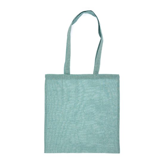 Green Cotton Tote Shopping Bag 40cm x 38cm image number 2
