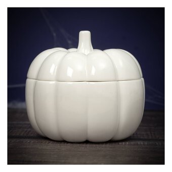 Glazed Pumpkin Jar with Lid 16.5cm
