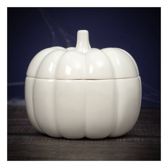 Glazed Pumpkin Jar with Lid 16.5cm image number 1