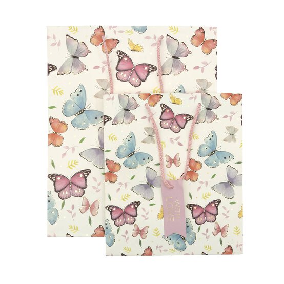 Butterfly Print Gift Bag 26.5cm x 33cm  image number 4
