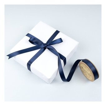 Navy Blue Double-Faced Satin Ribbon 12mm x 5m image number 3