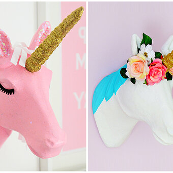 2 Ways to Decorate a Mache Unicorn Head