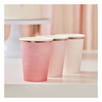 Ginger Ray Pink Ombre Paper Cups 8 Pack