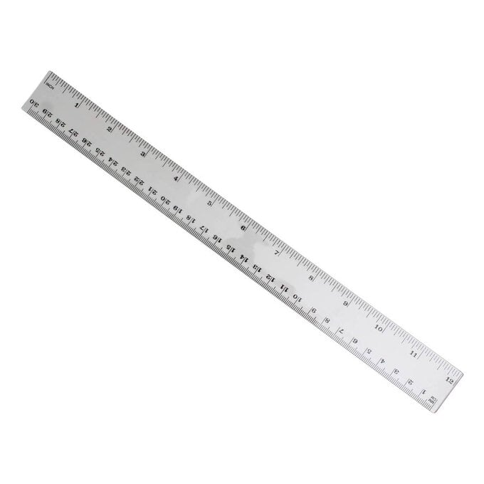 Transparent Shatterproof Ruler 30cm