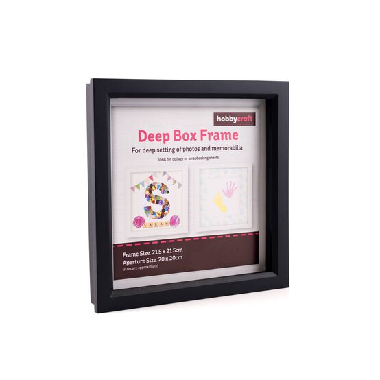 Black Deep Box Frame 20cm x 20cm image number 1