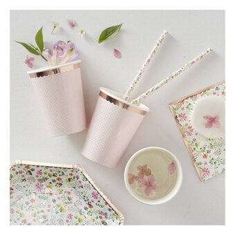 Ginger Ray Polka Dot Rose Gold Paper Cups 8 Pack image number 2