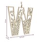Wooden Filigree Hanging Letter W 12cm image number 4