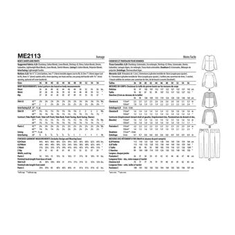 Know Me Men's Shirt and Trousers  Sewing Pattern ME2113 (Women'sS 50-56)