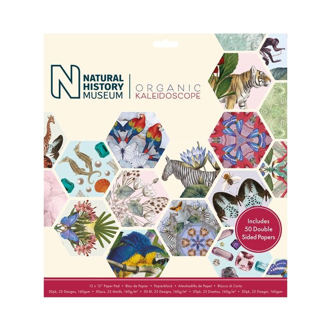Natural History Museum Organic Kaleidoscope Paper Pad 12 x 12 Inches 50 Sheets image number 1