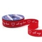 Red All My Love Grosgrain Ribbon 16mm x 4m image number 3
