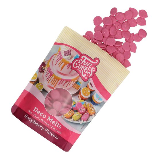 Funcakes Raspberry Flavour Deco Melts 250g image number 2