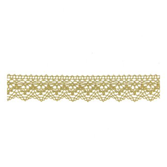 Gold Metallic Crochet Lace Trim by the Metre