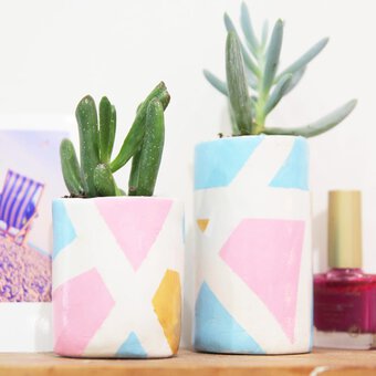 How to Make Mini Clay Plant Pots