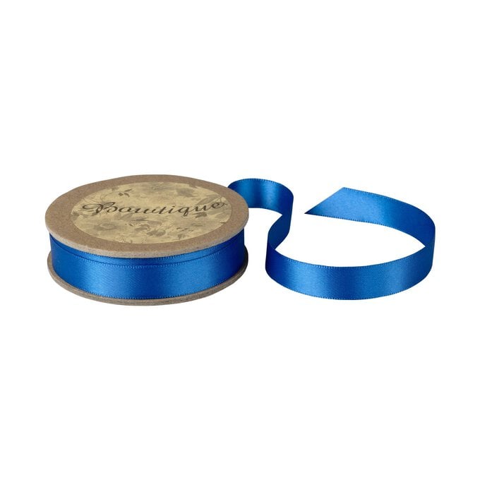 Royal Blue Double-Faced Satin Ribbon 12mm x 5m image number 1