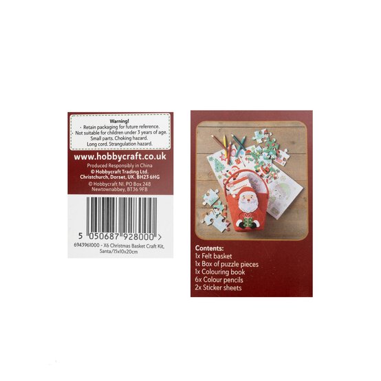 Santa Basket Craft Kit image number 4