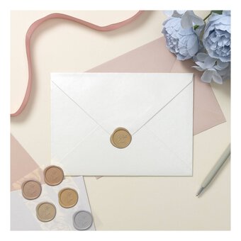 Metallic With Love Envelope Seal Stickers 6 Pack 