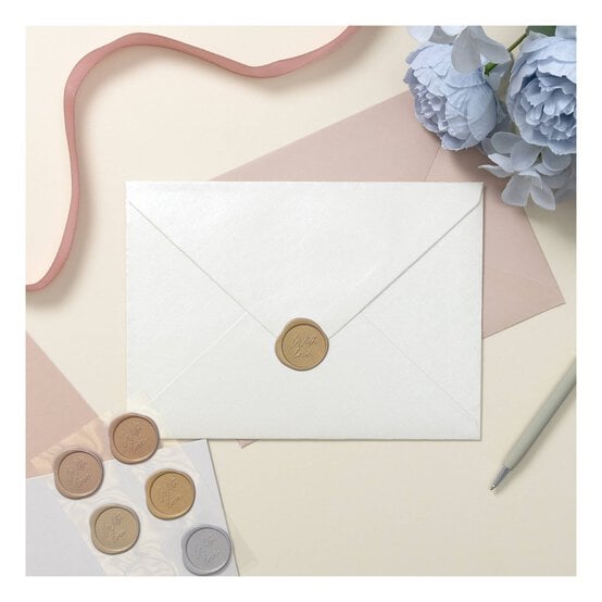 Metallic With Love Envelope Seal Stickers 6 Pack  image number 2