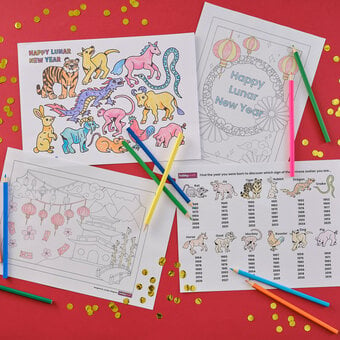 5 FREE Lunar New Year Colouring Downloads