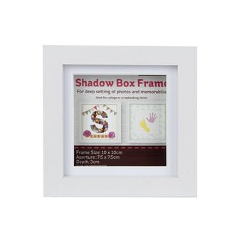 White Shadow Box Frame 10cm x 10cm image number 2