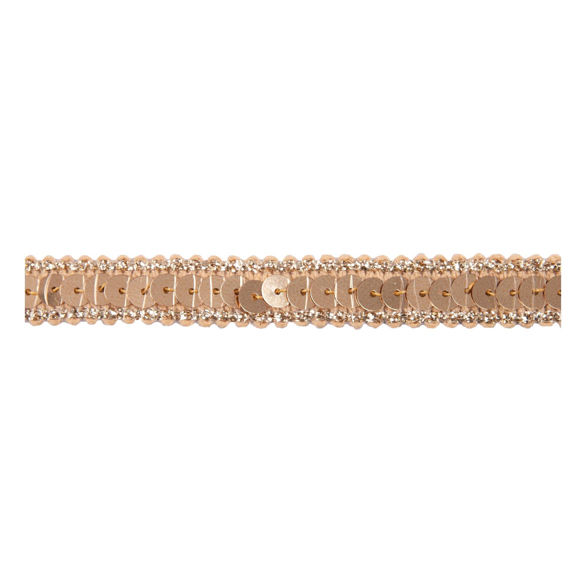 Gold MetallicEdged Sequin Trim by the Metre Hobbycraft