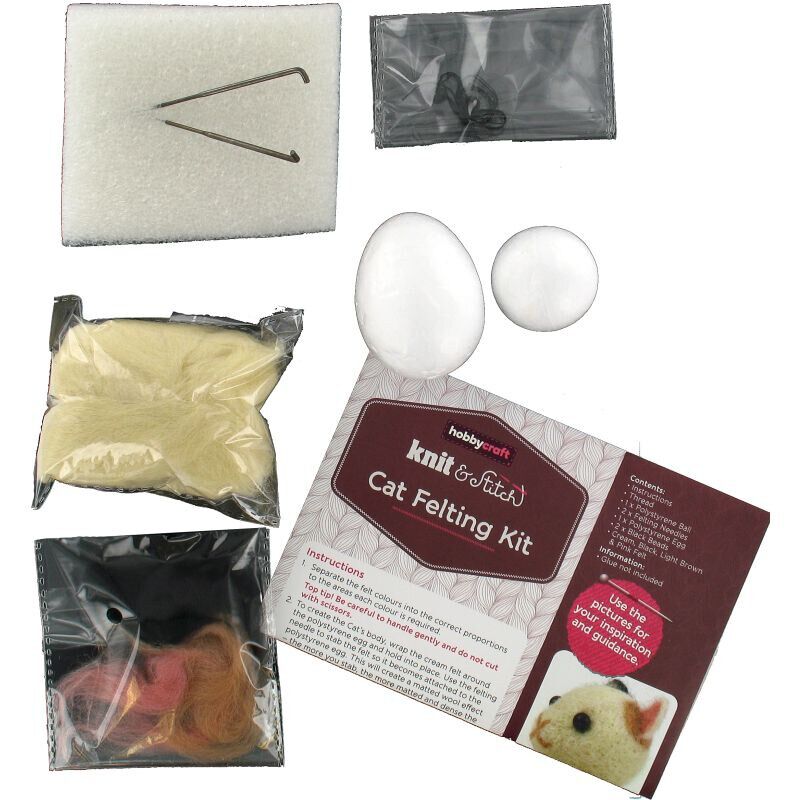 Cat Needle Felting Kit Hobbycraft