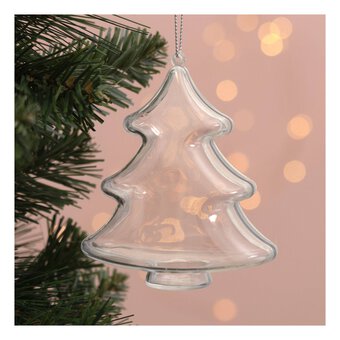 Hanging Plastic Fillable Tree Decoration 10cm
