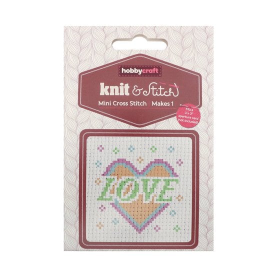 Mini Love Heart Cross Stitch Kit image number 4