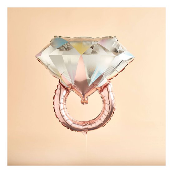 Large Rose Gold Ring Foil Balloon image number 2