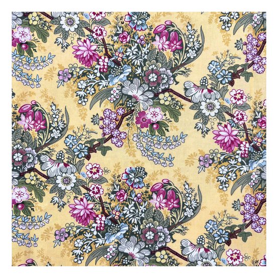 V&A Pressed in Time Country Bloom Cotton Fabric by the Metre image number 2