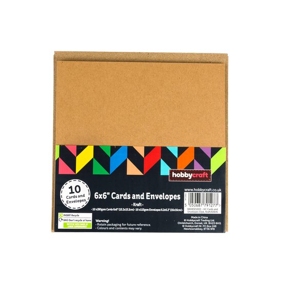 Kraft Cards  6 x 6 Inches 10 Pack image number 4