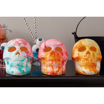 How to Make Marbled Ceramic Skulls