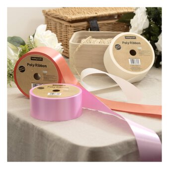 Red Poly Ribbon 5cm x 91m | Hobbycraft