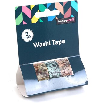 Maps Washi Tape 3m 3 Pack image number 3