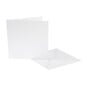 White Scalloped Cards and Envelopes 8 x 8 Inches 25 Pack image number 1
