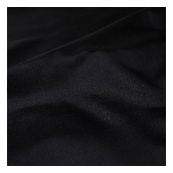 Black Silky Habutae Fabric by the Metre | Hobbycraft