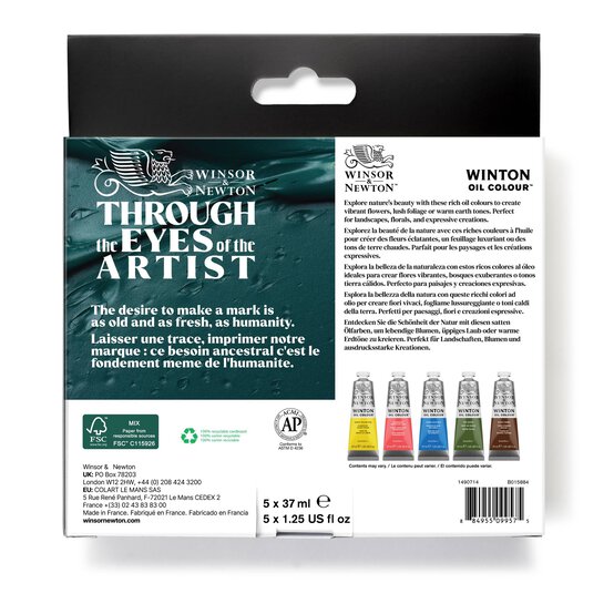 Winsor & Newton Winton Botanic Oil Colours Set 37ml 5 Pack image number 3