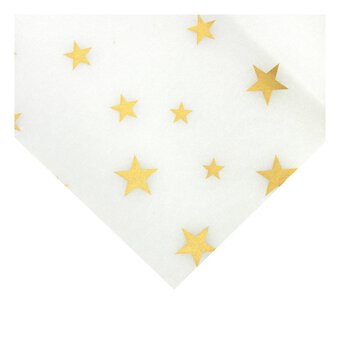 Gold Star Printed Tissue Paper 50cm x 70cm 6 Pack