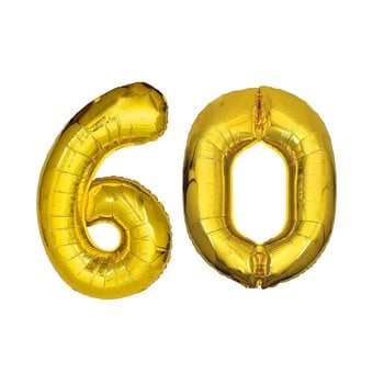Extra Large Gold Foil 60 Balloon Bundle