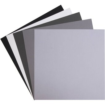 My Colours Grey Tones Canvas Cardstock 12 x 12 Inches 12 Pack
