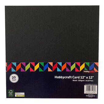 Black Card 12 x 12 Inches 20 Pack image number 2