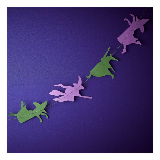 Witch Paper Garland 1.5m image number 1