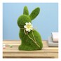 Faux Grass Bunny with Flower 15.5cm image number 1