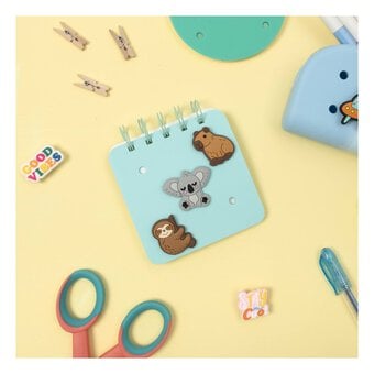 Mini Blue Notebook with Charms